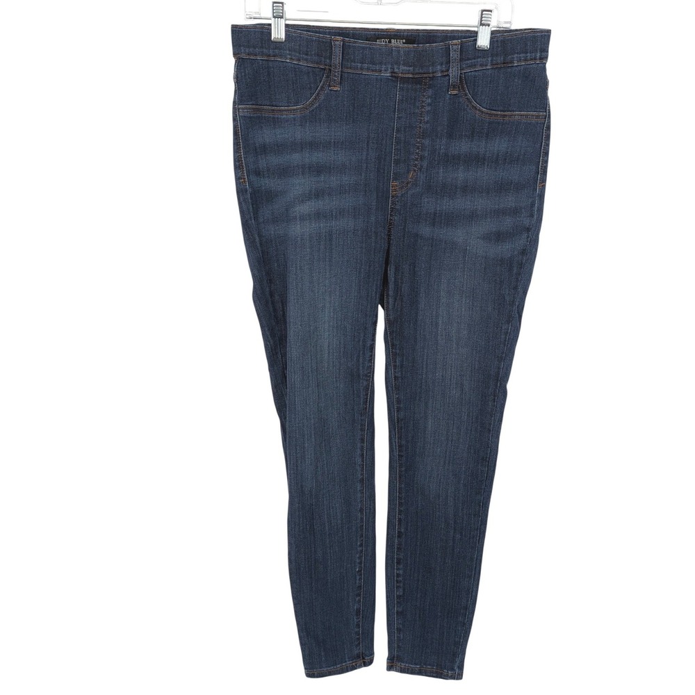 Judy Blue Pull On Skinny Jeans Women 13/31 Blue Dark Wash High Rise Stretch‎